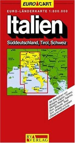 RV Euro-Länderkarte 1:800 000 Italien - Süddeutschland, Tirol, Schweiz