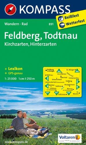 Feldberg - Todtnau - Kirchzarten - Hinterzarten 1  :25 000: Wanderkarte mit KOMPASS-Lexikon und Radwegen. GPS-genau