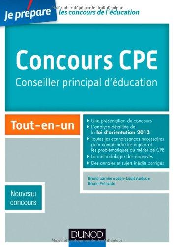 Concours CPE, conseiller principal d'éducation : tout-en-un : nouveau concours