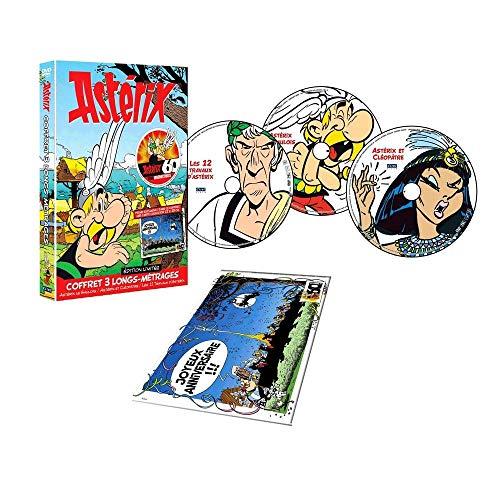 Coffret astérix 60 ans 3 films : astérix le gaulois ; astérix et cléopâtre ; les 12 travaux d'astérix [FR Import]