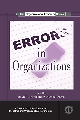 Errors in Organizations (SIOP Organizational Frontiers)