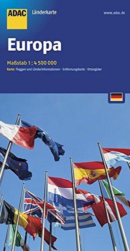 ADAC Länderkarte Europa 1:4,5 Mio. (ADAC Länderkarten)