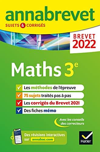 Maths 3e : brevet 2022