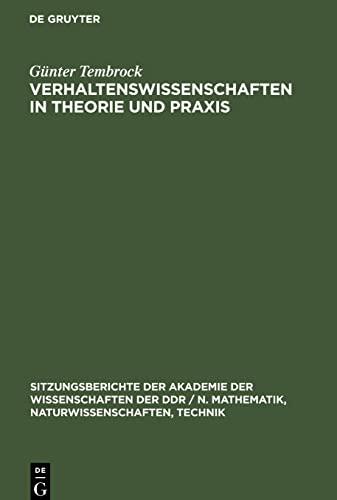 Verhaltenswissenschaften in Theorie und Praxis: Tendenzen, Entwicklungen