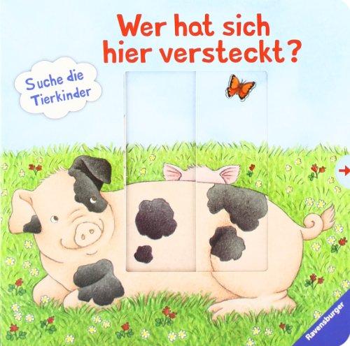 Wer hat sich hier versteckt? Suche die Tierkinder: Ab 18 Monate