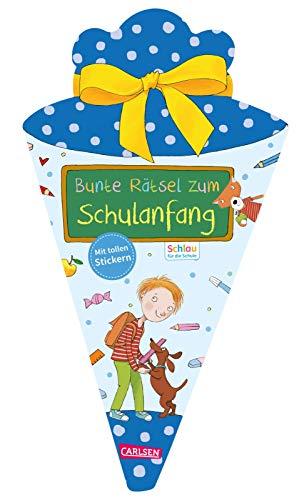 Schlau für die Schule: Bunte Rätsel zum Schulanfang mit Stickern (Schultüte für Jungen): Malen und Rätseln für den Schulstart