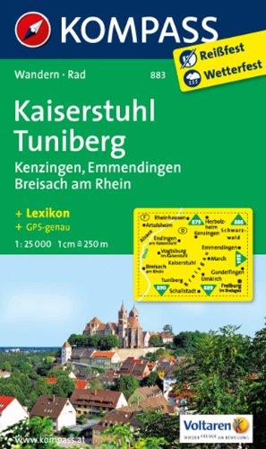 Kaiserstuhl - Tuniberg - Kenzingen - Emmenignen - Breisach am Rhein: Wanderkarte mit Kurzführer und Radwegen. GPS-genau.1:25000