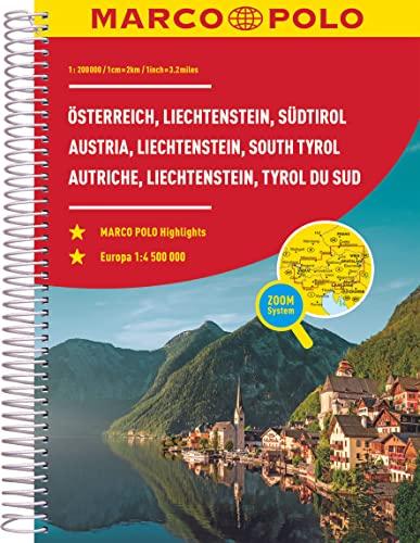 MARCO POLO Reiseatlas Österreich, Liechtenstein, Südtirol 1:200.000: mit Europa 1:4,5 Mio.