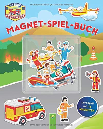 Unserer Feuerwehr Magnet-Spiel-Buch: Lernspaß mit 16 Magneten