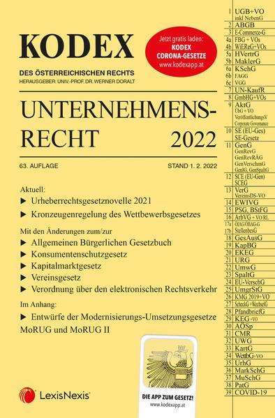 KODEX Unternehmensrecht 2022 - inkl. App