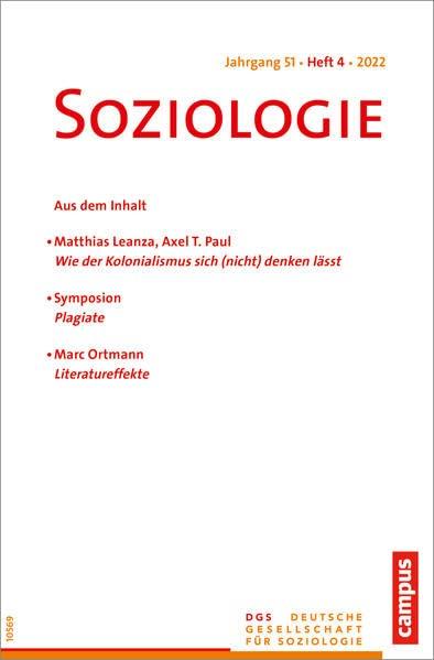 Soziologie 04/2022: Forum der Deutschen Gesellschaft für Soziologie