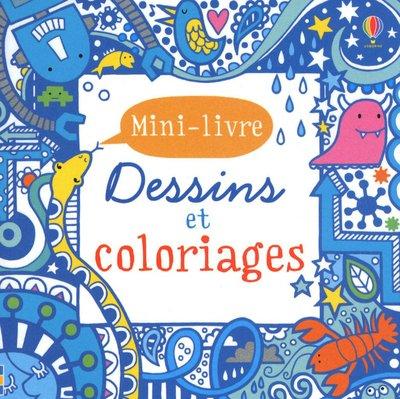 Dessins et coloriages : mini-livre : bleu