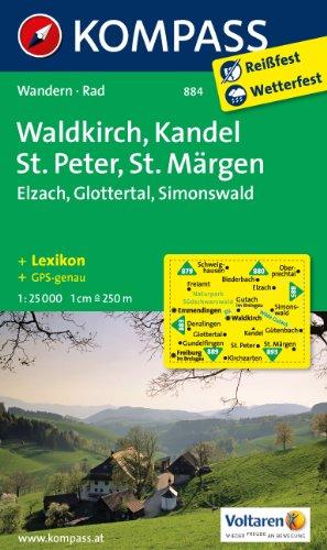 Waldkirch - Kandel - St.Peter - St. Märgen: Wanderkarte mit Kurzführer und Radwegen. GPS-genau. 1:25000