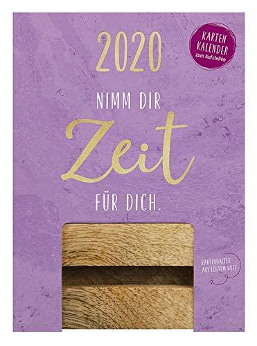 Nimm dir Zeit für dich 2020: Aufstell-Kalender mit Holzklotz