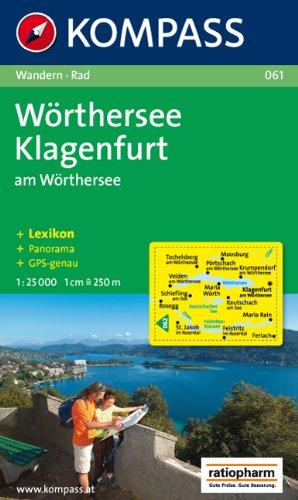 Wörthersee, Klagenfurt: Wander- und Bikekarte. Mit Panorama. GPS-genau. 1:25.000