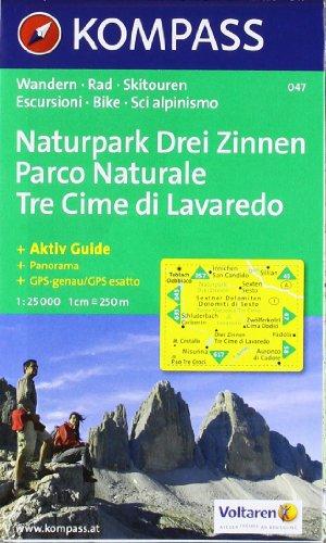 Drei Zinnen /Tre Cime di Lavaredo 1 : 25 000: Wanderkarte mit Tourenführer, Panorama, Radrouten und Skitouren. GPS-genau