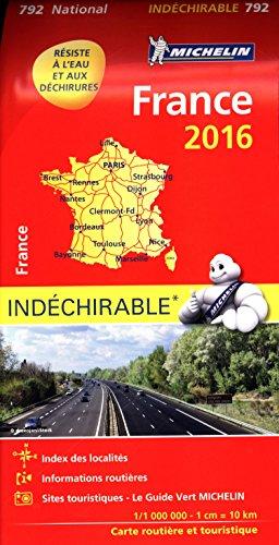 Michelin Frankreich 2016 (widerstandsfähig): Tourismus- und Straßenkarte 1:1.000.000 (Michelin Nationalkarte)