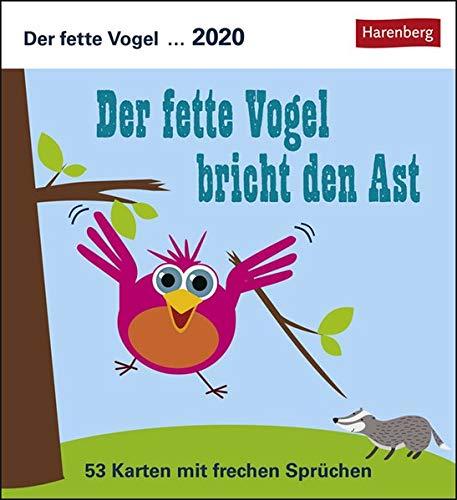 Der fette Vogel bricht den Ast 2020 16x17,5cm