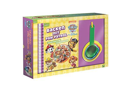 Backen mit PAW Patrol: Back-Set für Kinder mit Rezeptbuch und 5 Messbechern