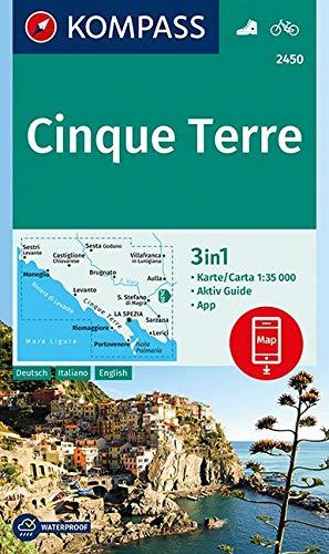 Cinque Terre: 3in1 Wanderkarte 1:35000 mit Aktiv Guide inklusive Karte zur offline Verwendung in der KOMPASS-App. Fahrradfahren. (KOMPASS-Wanderkarten, Band 2450)