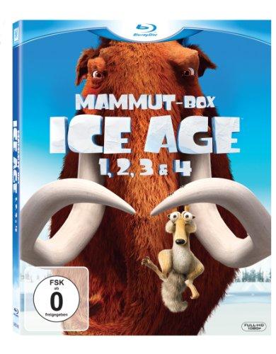 Ice Age 1, 2, 3 & 4 (Mammut-Box) (4 Blu-rays) [Blu-ray]