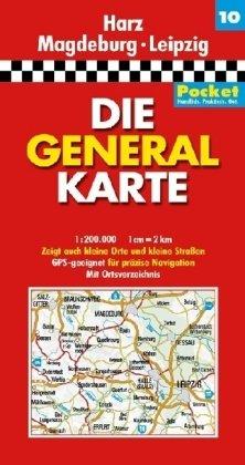 Die Generalkarte Pocket Harz, Magdeburg, Leipzig 1:200 000