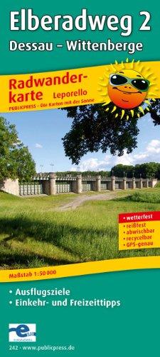 Radwanderkarte Elberadweg 2 Dessau-Wittenberge: Mit Ausflugszielen, Einkehr- & Freizeittipps, reissfest, wetterfest, abwischbar, GPS-genau. 1:50000: ... beschriftbar und wieder abwischbar