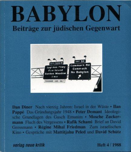 Babylon. Beiträge zur jüdischen Gegenwart. Heft 4/1988