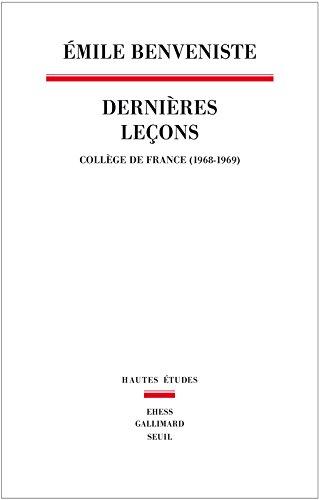 Dernières leçons : Collège de France, 1968 et 1969