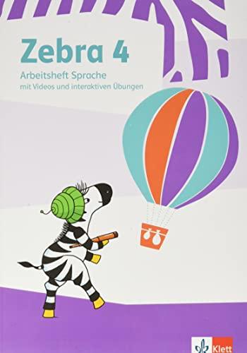 Zebra 4: Arbeitsheft Sprache mit Videos und interaktiven Übungen Klasse 4 (Zebra. Ausgabe ab 2018)