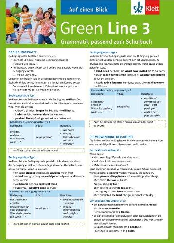 Green Line 3 - Auf einen Blick: Grammatik passend zum Schulbuch - Klappkarte (6 Seiten)