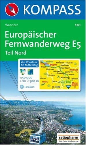 Europäischer Fernwanderweg E 5, Teil Nord: Wandern. 1:50.000