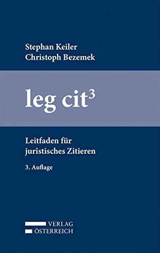 leg cit³: Leitfaden für juristisches Zitieren