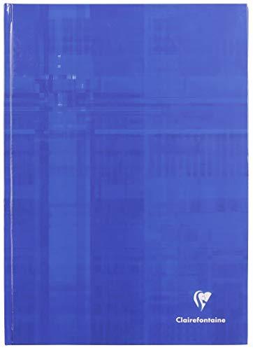 Clairefontaine 90420C - Kladde / Notizbuch mit Hardcover DIN A4, 21x29,7cm, 96 Blatt kariert 90g, Blau, 1 Stück