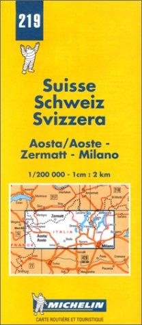 Michelin Karten, Bl.219 : Aosta, Zermatt, Mailand (Michelin Maps)