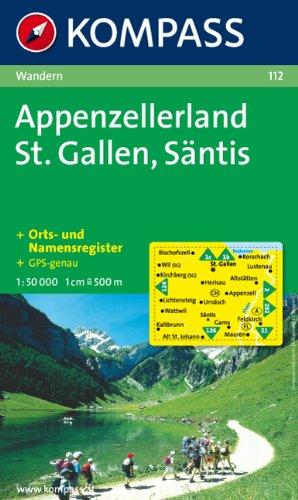 Appenzellerland, St. Gallen, Säntis 1 : 50 000: Wanderkarte. GPS-genau