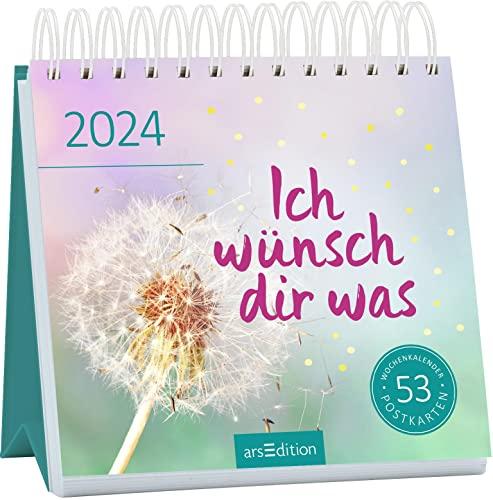 Postkartenkalender Ich wünsch dir was 2024: Wochenkalender 2024, 53 Postkarten für inspirierende Momente