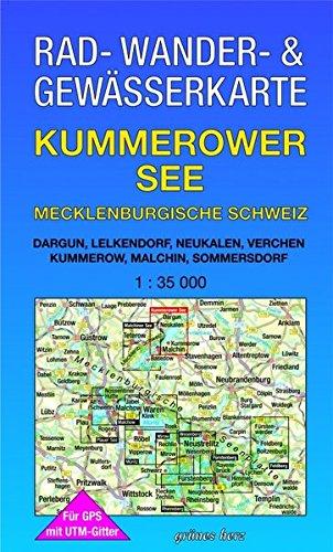 Rad-, Wander- und Gewässerkarte Kummerower See - Mecklenburgische Schweiz: Mit Dargun, Lelkendorf, Neukalen, Mit Verchen, Kummerow, Malchin, ... Gewässerkarten Mecklenburgische Seenplatte)