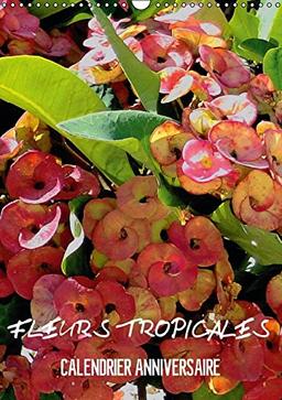 Fleurs tropicales / calendrier anniversaire (Calendrier mural Calendrier perpétuel DIN A3 vertical) : La splendeur des fleurs tropicales magnifiques dans leur habitat naturel (Calendrier anniversaire, 14 Pages)