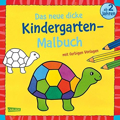 Das neue, dicke Kindergarten-Malbuch: Mit farbigen Vorlagen und lustiger Fehlersuche: Malen ab 2 Jahren