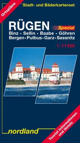 Nordland Karten, Rügen mit Hiddensee, m. Stadt- u. Bäderkarten-Set 'Rügen Spezial'