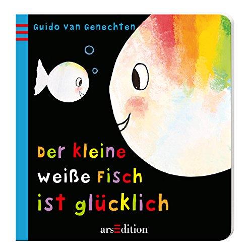 Der kleine weiße Fisch ist glücklich