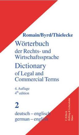 Wörterbuch der Rechts- und Wirtschaftssprache, Englisch, 2 Bde., Tl.2, Deutsch-Englisch: Teil II