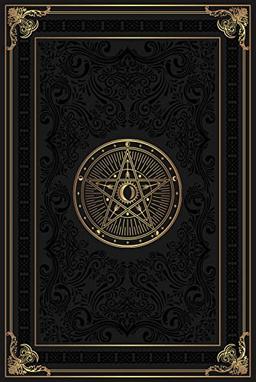 Grimoire vierge pentacle lunaire : noir