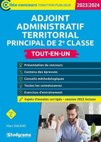 Adjoint administratif territorial principal de 2e classe : tout-en-un, cat. C : 2023-2024