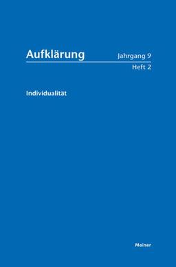 Aufklärung, Band 9/2: Individualität