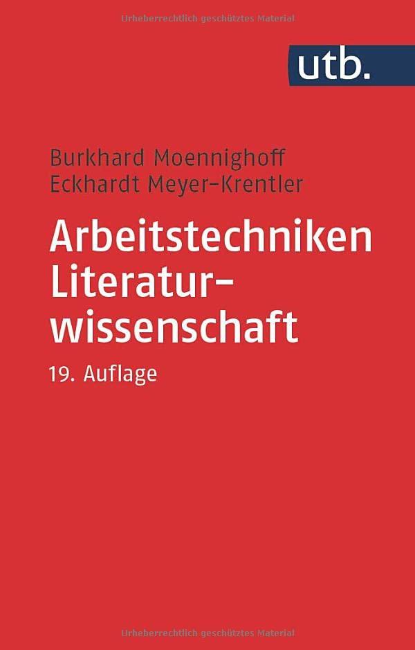 Arbeitstechniken Literaturwissenschaft