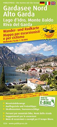 Gardasee Nord, Alto Garda, Lago d'Idro, Monte Baldo, Riva del Garda: Wander- und Radkarte mit Ausflugszielen & Freizeittipps, wetterfest, reißfest, ... 1:35000 (Wander- und Radkarte / WuRK)