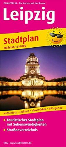 Leipzig Stadtplan: Touristischer Stadtplan mit Sehenswürdigkeiten und Straßenverzeichnis. 1:16000