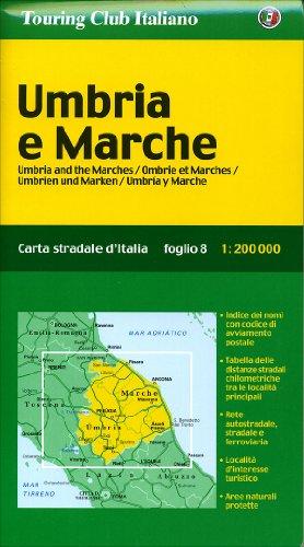 Umbria e Marche /Umbria and the Marches /Umbrien und Marken: 1:200000 (Carte Regionali)